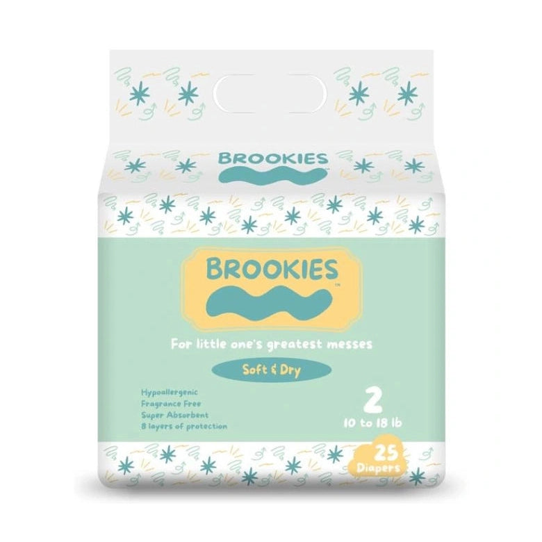 25 CT SIZE 2 BABY DIAPERS FOR 10 TO 18 LBS